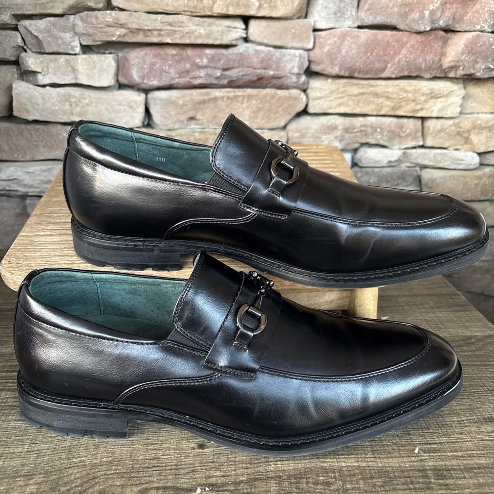 Todd Welsh Men Black Baxter Horse Bit Slip On Loafer Shoe Sz 11 D EUC